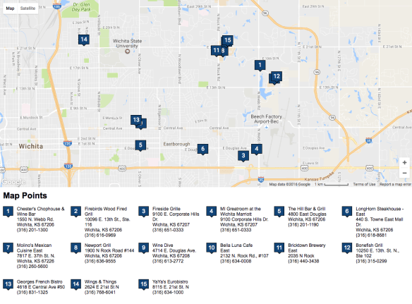 Wichita Restaurants Map Participating Restaurants | Wichita Restaurant Week